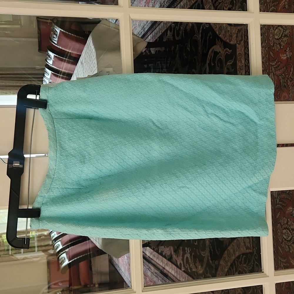 VINTAGE Yet NEW With TAGS! Gorgeous, Textured Skirt! Robin's egg color.